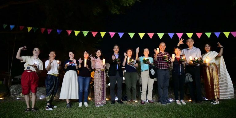 All the professors released Loy Krathong together