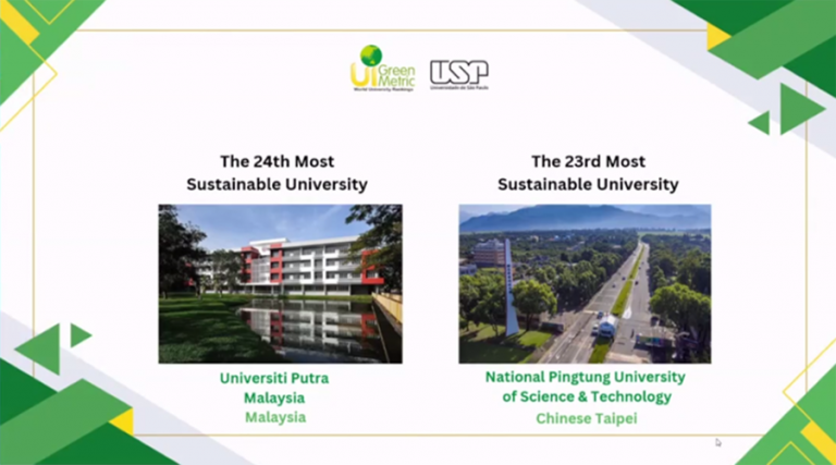 NPUST Ranks 2nd in Asia and 23rd Globally on 2024 GreenMetric Rankings